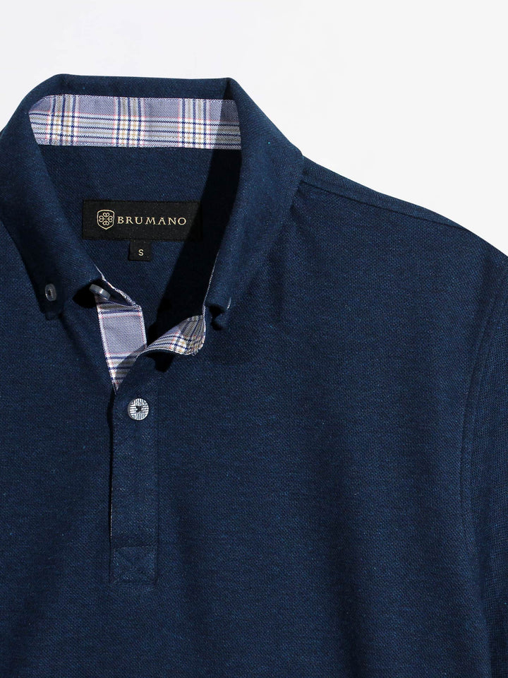 Blue Melange Polo Shirt