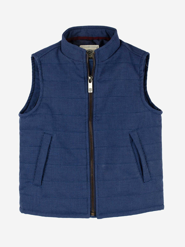 Blue Structured Sleeveless Vest