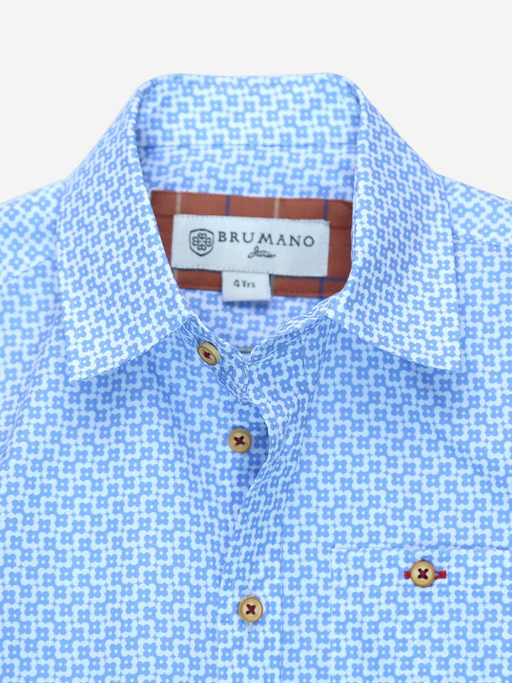 Blue Printed Casual Shirt Brumano Pakistan