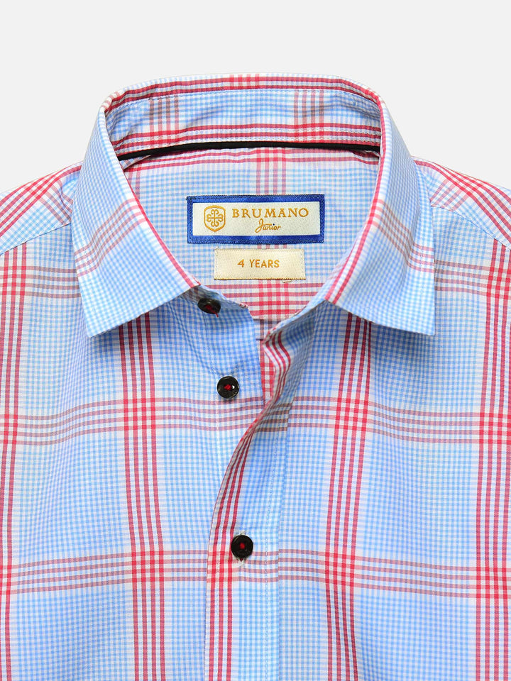 Blue & Red Checkered Casual Shirt Brumano Pakistan