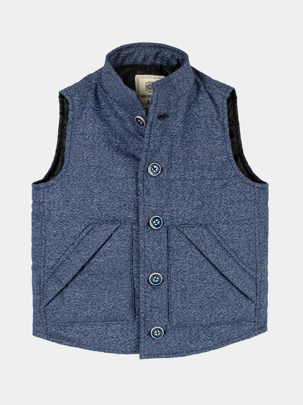 Blue Sleeveless Jacket