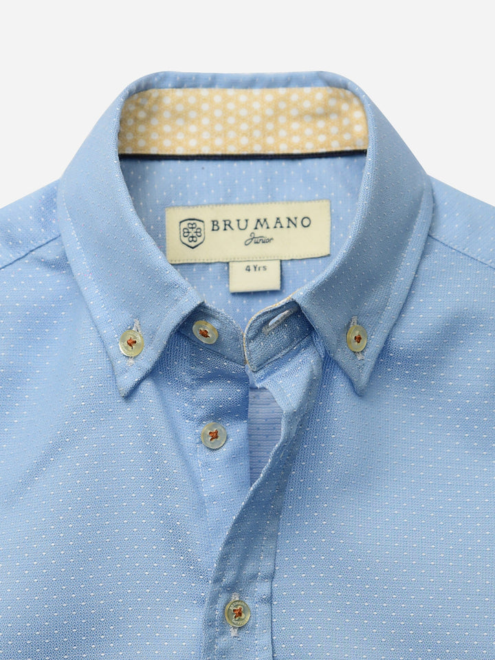 Blue & White Dobby Casual Shirt Brumano Pakistan