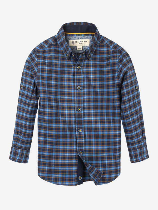 Blue & Yellow Casual Check Shirt