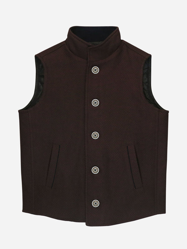 Bordo Quilted Casual Sleeveless Vest Brumano Pakistan