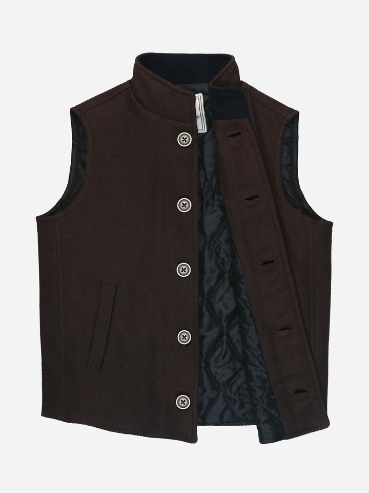 Bordo Quilted Casual Sleeveless Vest Brumano Pakistan