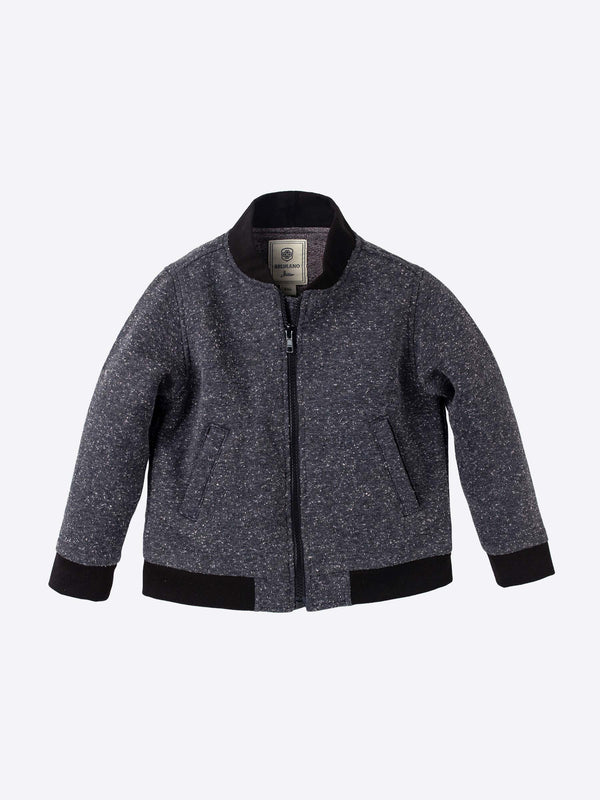 Charcoal Fleece Bomber Jacket