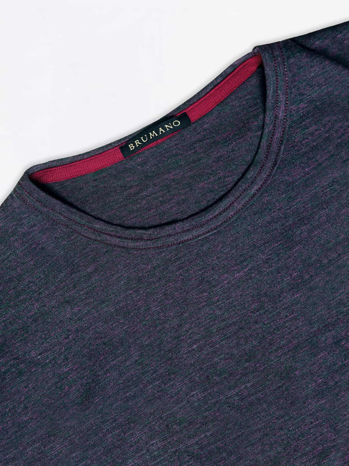 Charcoal & Purple Long Sleeve T-Shirt Brumano Pakistan