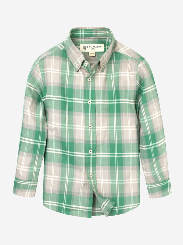 Green Casual Check Shirt