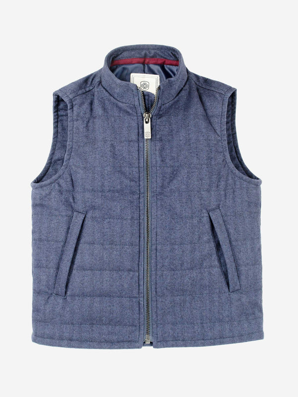 Herringbone Quilted Sleeveless Jacket