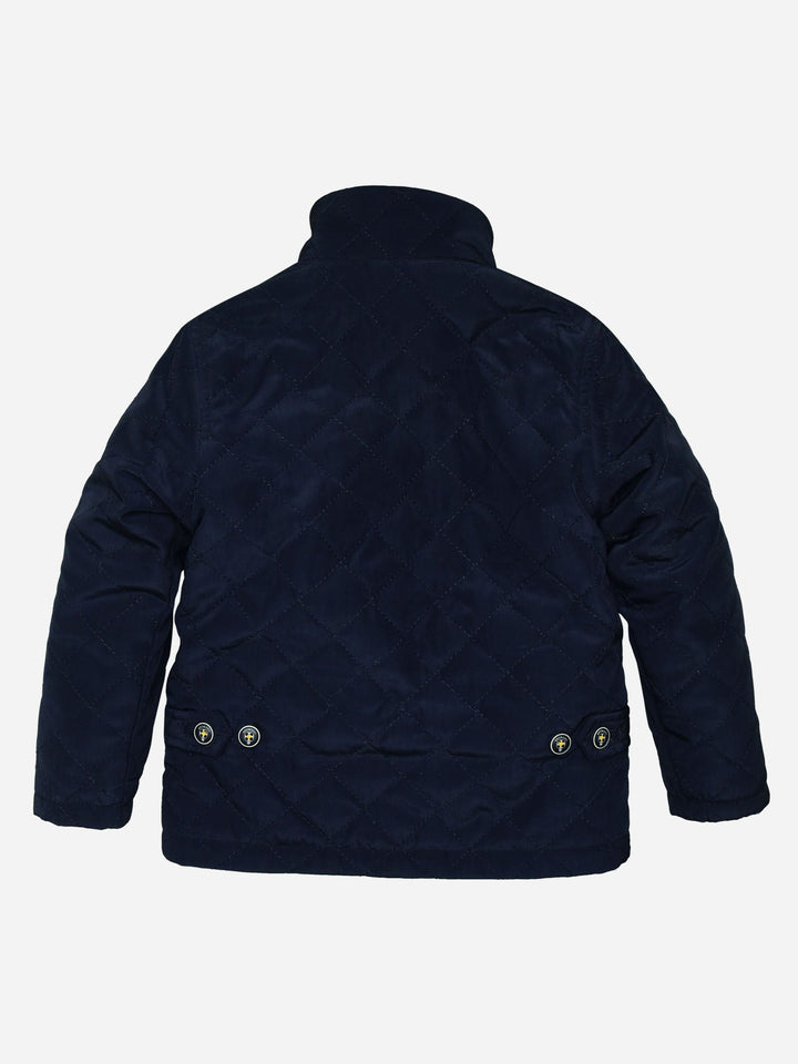 Horizontal Navy Quilted Jacket Brumano Pakistan