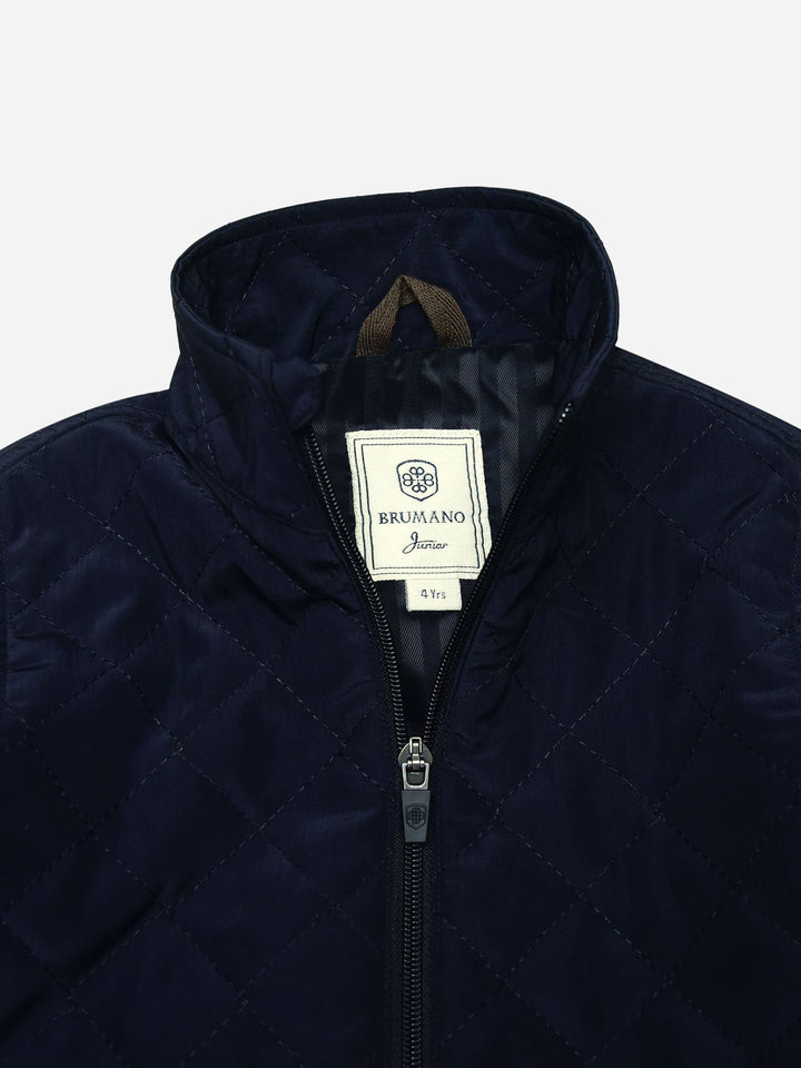 Horizontal Navy Quilted Jacket Brumano Pakistan