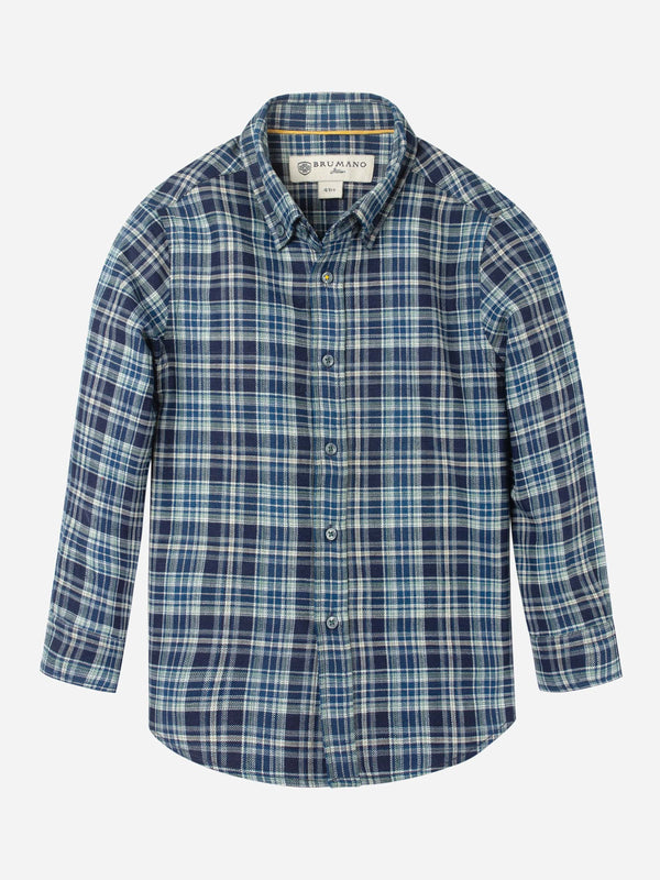 Indigo Dyed Casual check Shirt