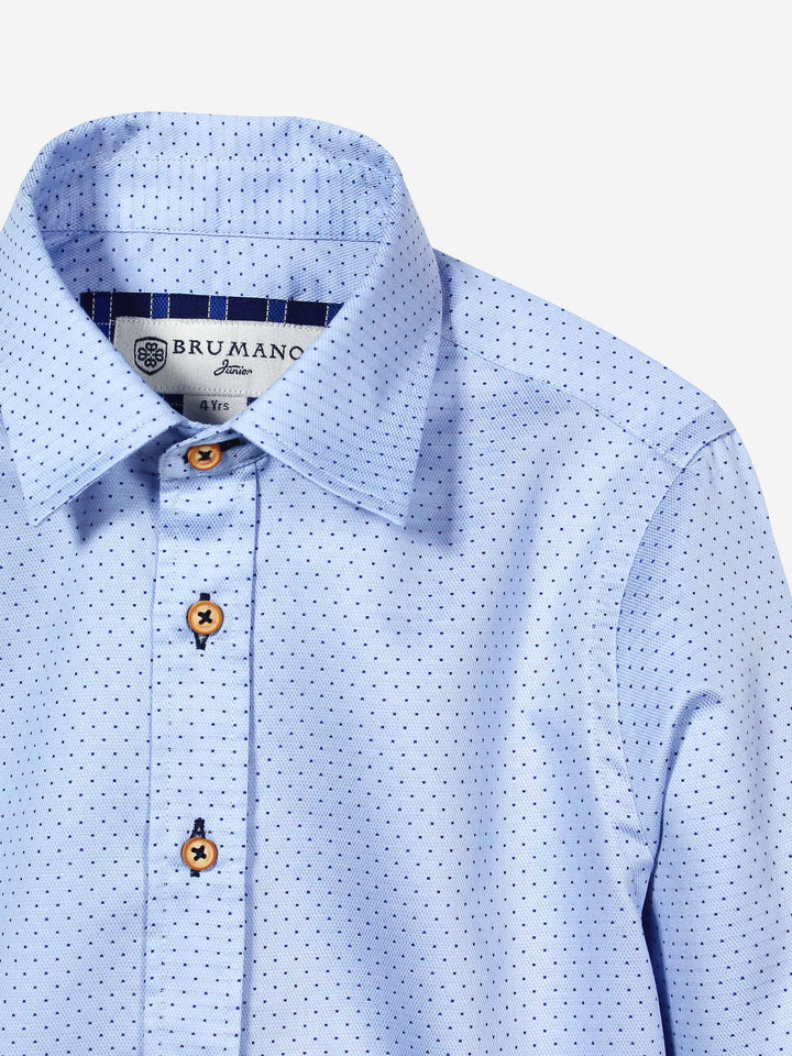 Light Blue Dobby Casual Shirt