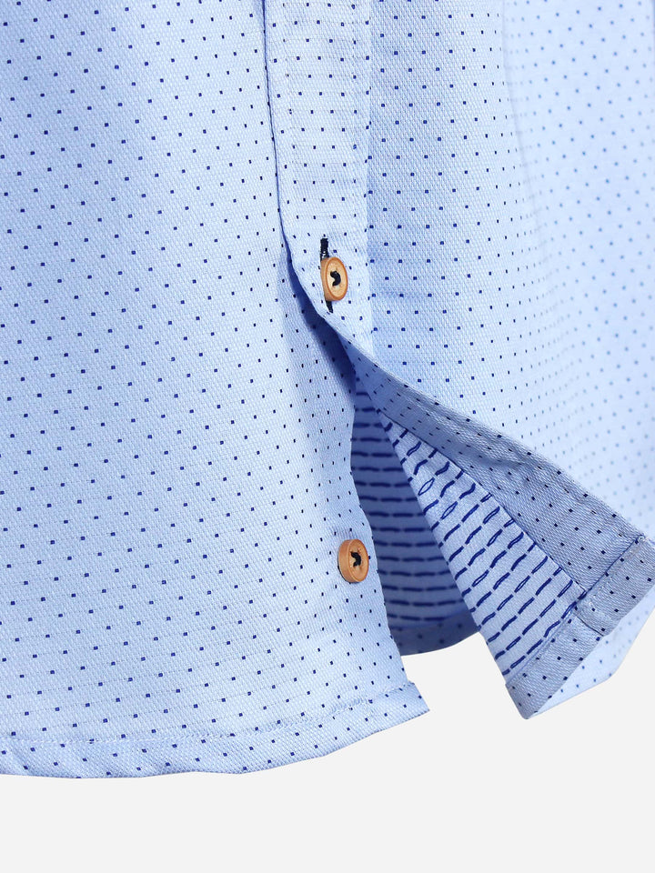 Light Blue Dobby Casual Shirt