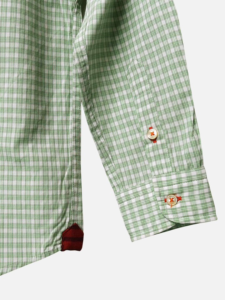 Light Green Checkered Casual Shirt Brumano Pakistan