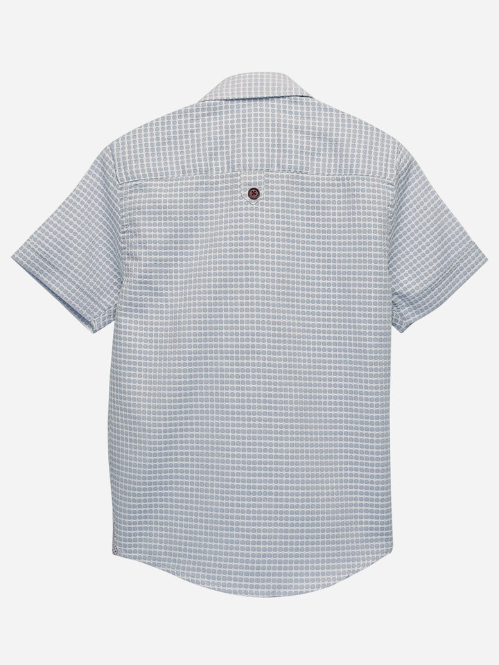 Light Grey Jacquard Checkered Casual Shirt brumano Pakistan