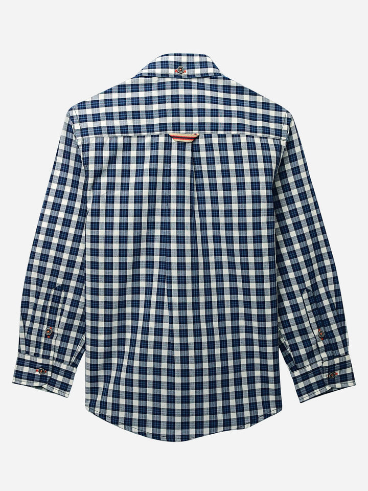 Light Weight Blue Casual Check Shirt Brumano Pakistan