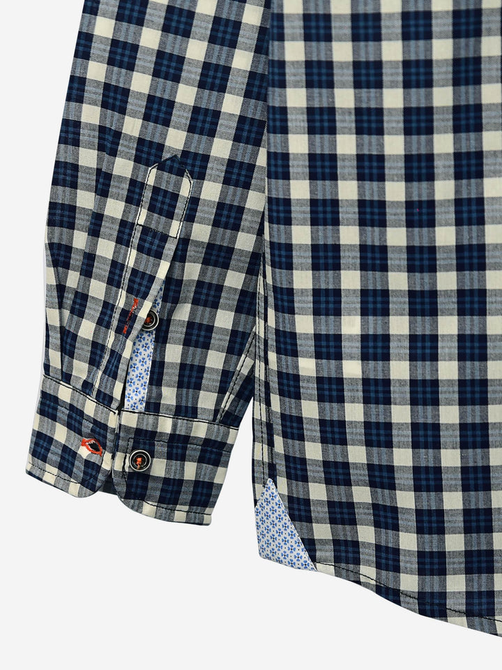 Light Weight Blue Casual Check Shirt Brumano Pakistan