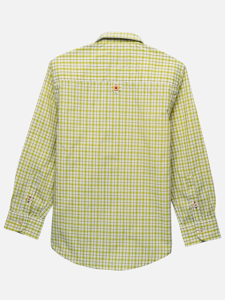 Lime Yellow Checkered Casual Shirt Brumano Pakistan