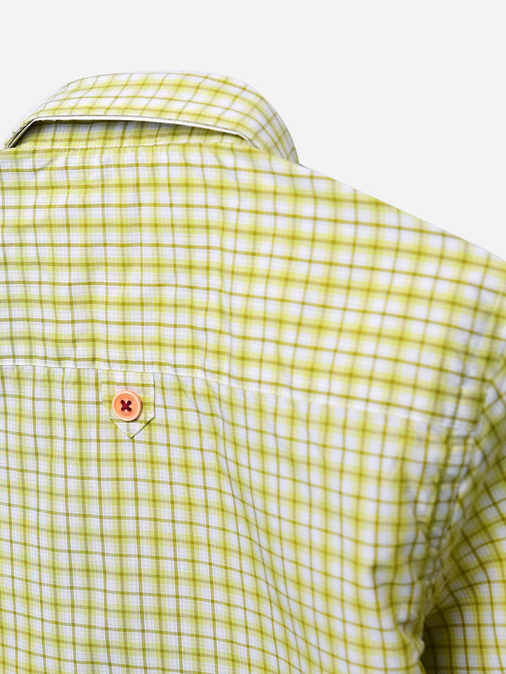 Lime Yellow Checkered Casual Shirt Brumano Pakistan