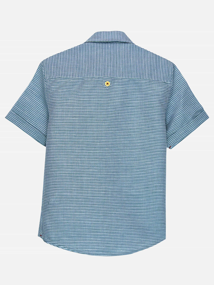 Linen Gingham Half Sleeve Casual Shirt Brumano Pakistan