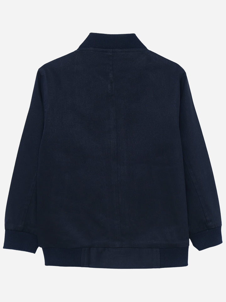 Navy Blue Casual Cotton Bomber Jacket Brumano Pakistan