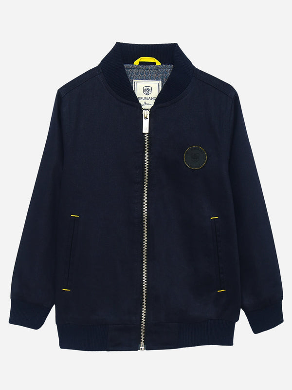 Navy Blue Casual Cotton Bomber Jacket Brumano Pakistan