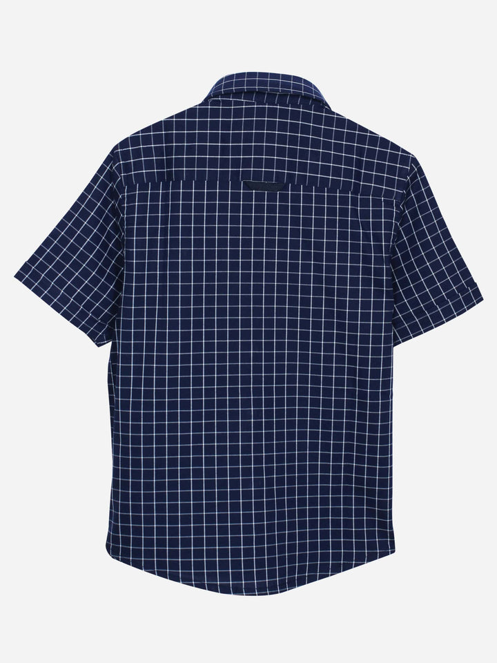 Navy Blue Casual Half Sleeve Shirt