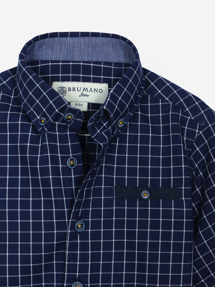 Navy Blue Casual Half Sleeve Shirt