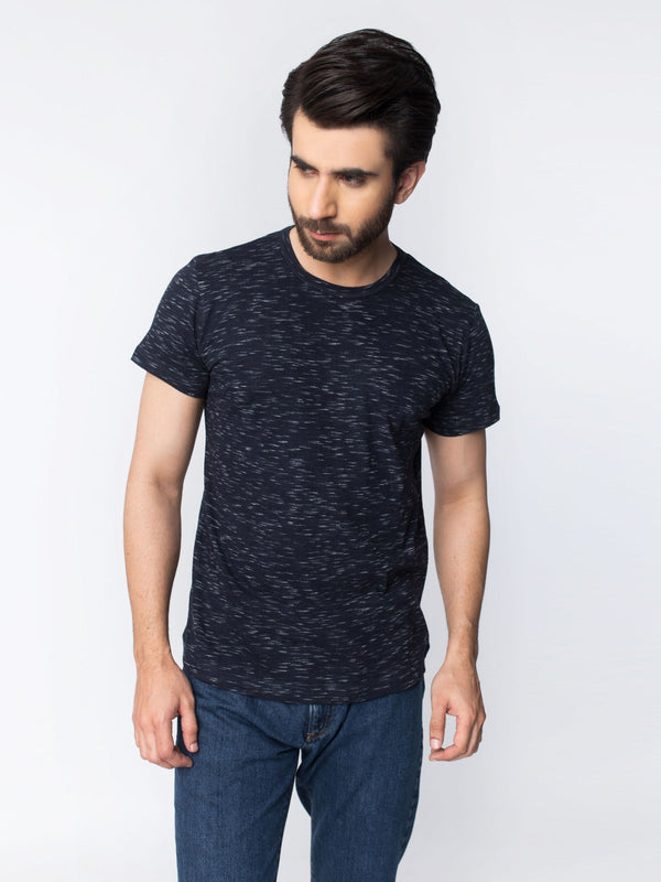 Navy Blue Patterned T-Shirt