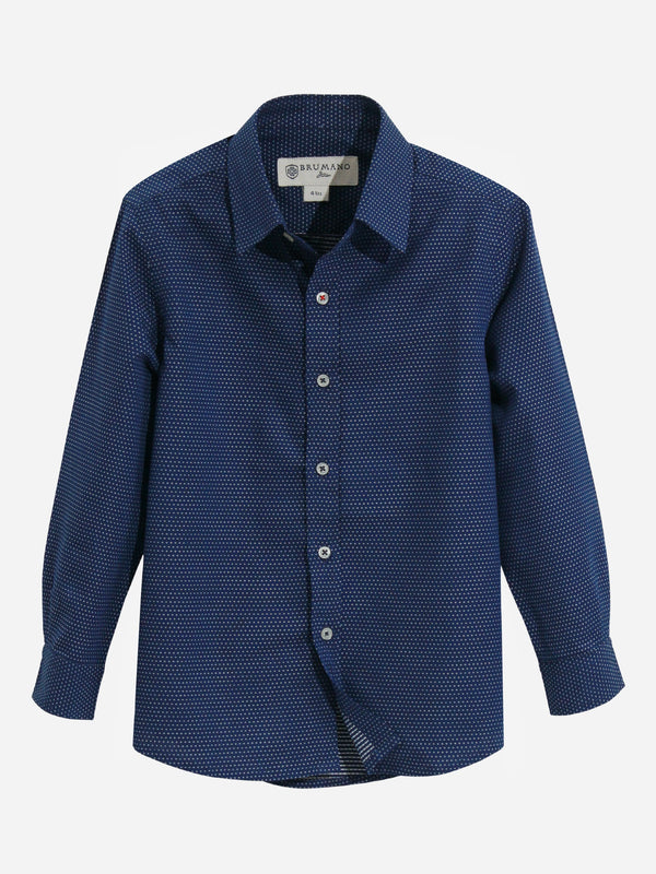 Navy Dobby Casual Shirt