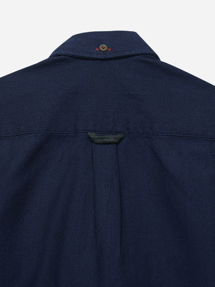 Navy Indigo Dyed Short Sleeve Shirt Brumano Pakistan