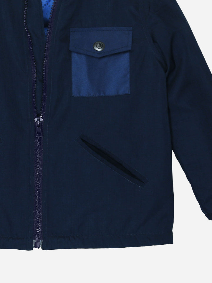 Navy Blue Quilted Casual Jacket Brumano Pakistan