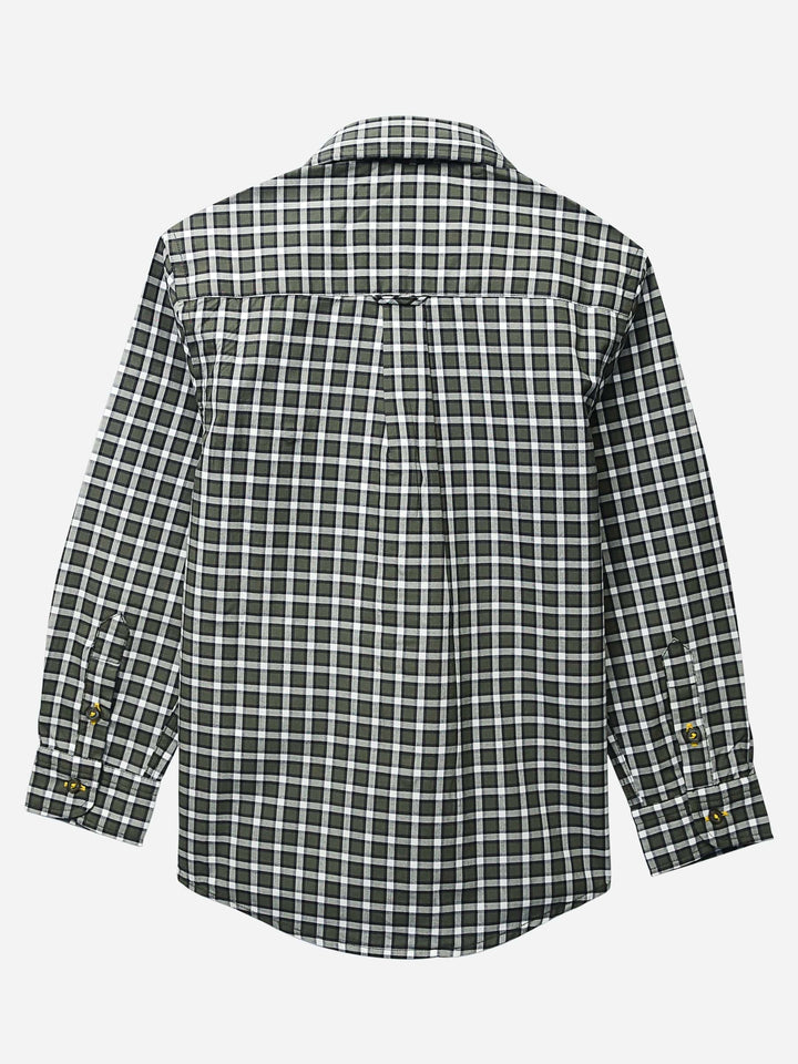 Olive Green Checkered Casual Shirt Brumano Pakistan