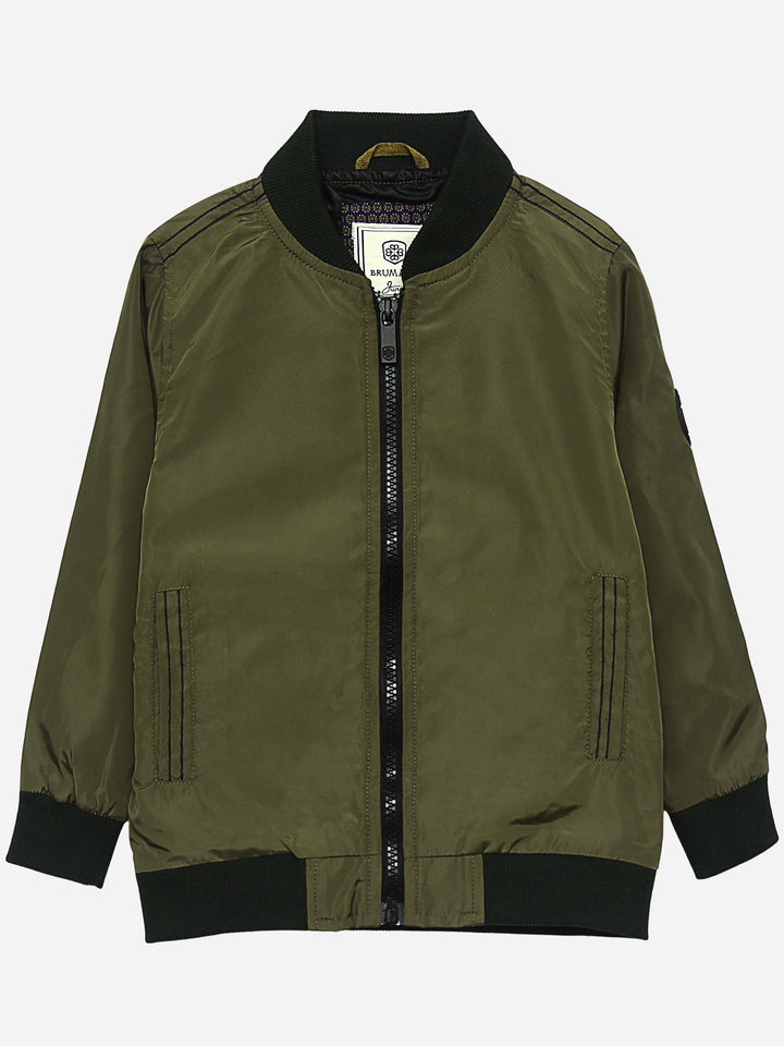 Olive Green Light Weight Casual Bomber Jacket Brumano Pakistan