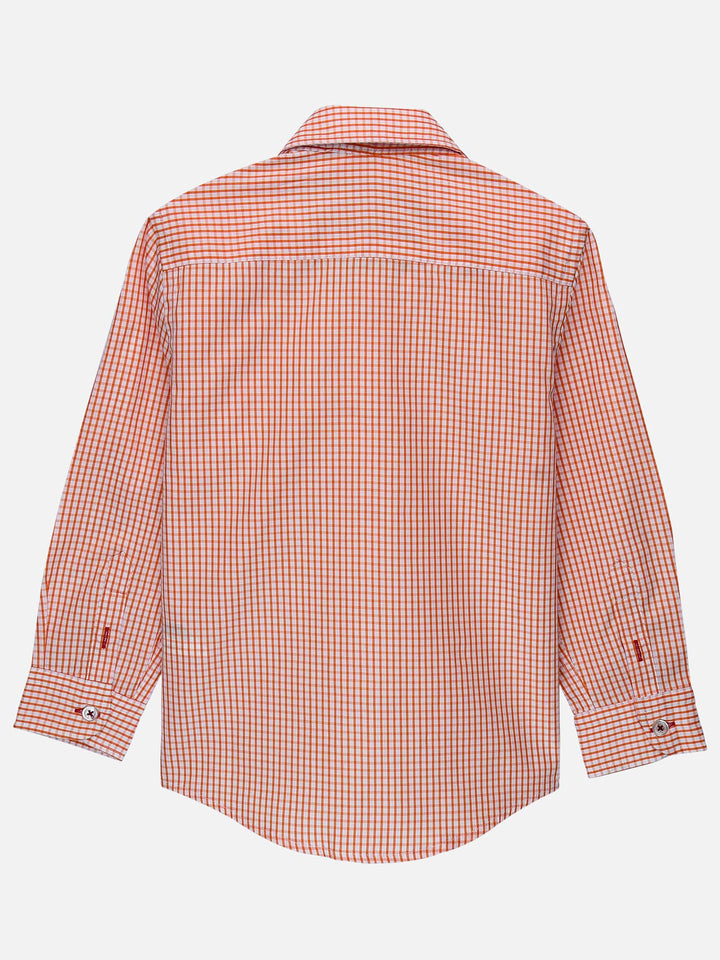 Orange Gingham Casual Shirt Brumano Pakistan