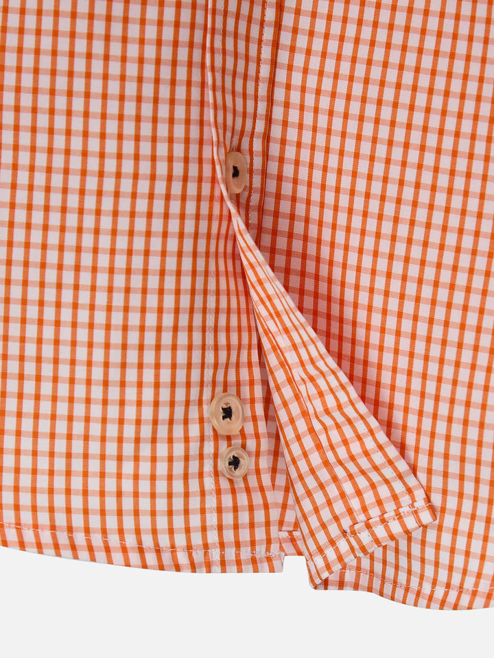 Orange Gingham Casual Shirt Brumano Pakistan