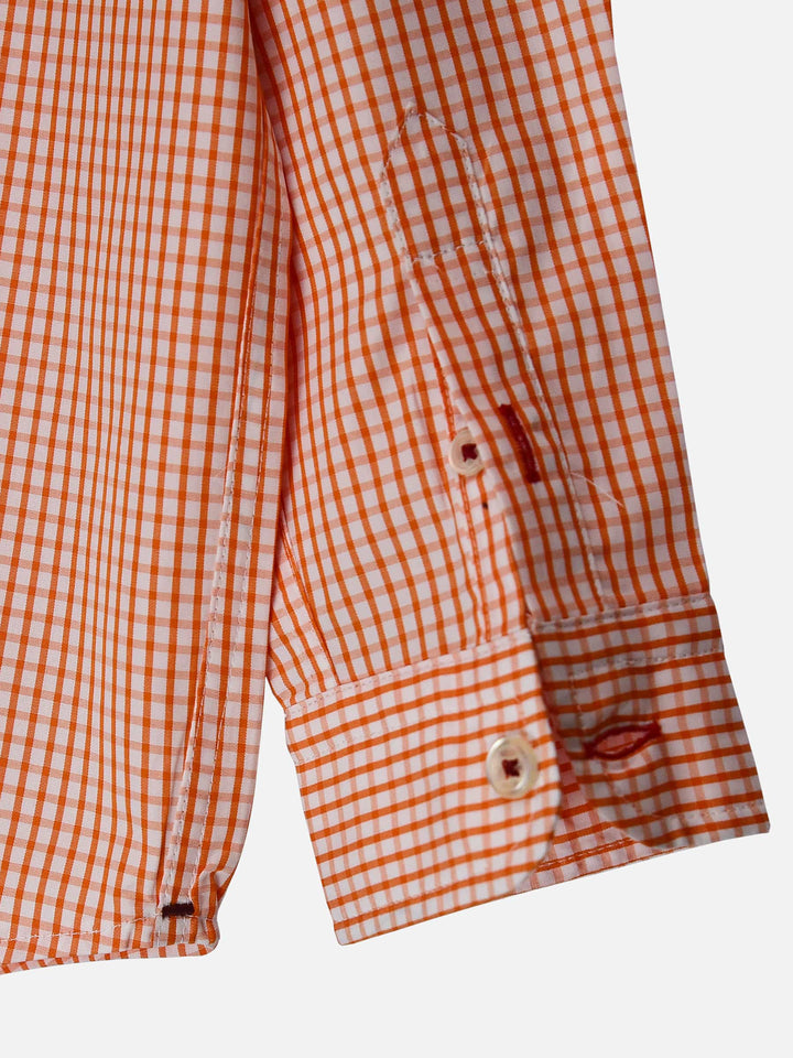 Orange Gingham Casual Shirt Brumano Pakistan