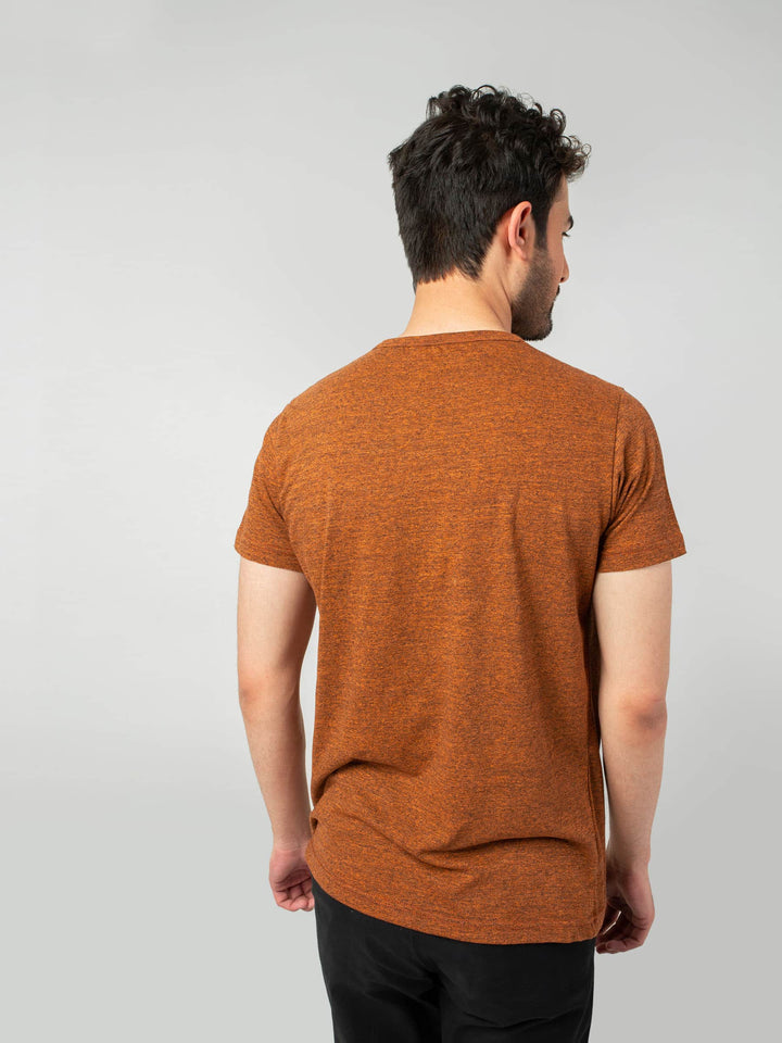 Orange Marl Crew Neck T-Shirt Brumano Pakistan