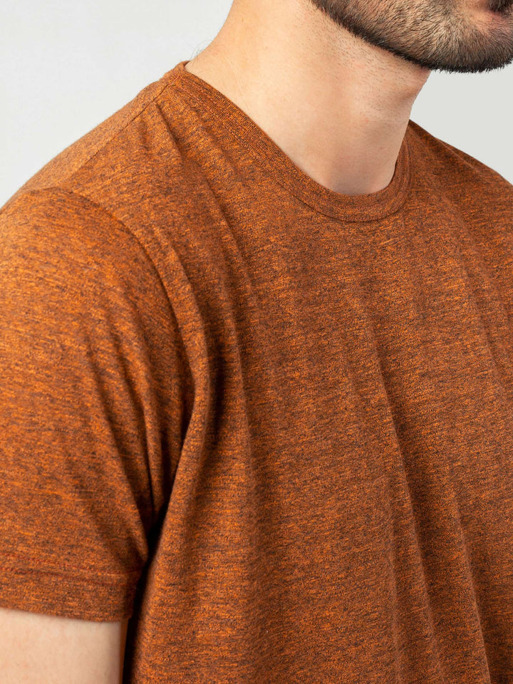 Orange Marl Crew Neck T-Shirt Brumano Pakistan