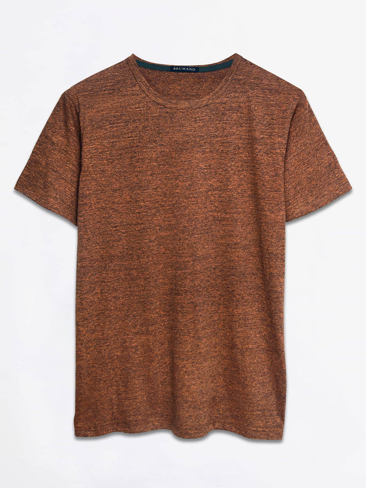 Orange Marl Crew Neck T-Shirt Brumano Pakistan