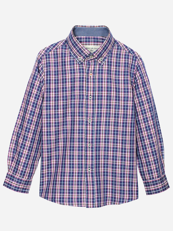 Pink & Blue Casual Check Shirt