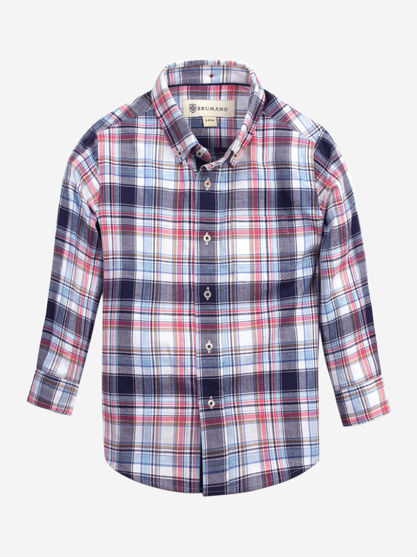 Pink & Blue Casual Check Shirt