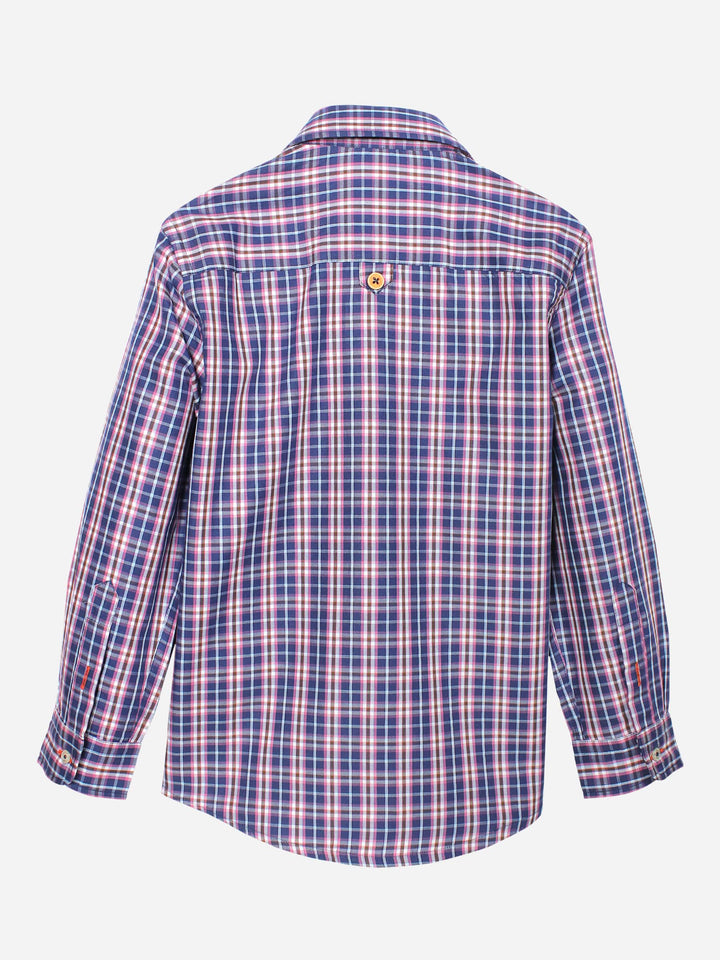 Pink & Blue Casual Check Shirt