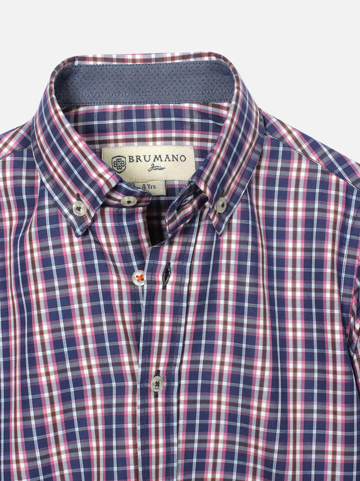 Pink & Blue Casual Check Shirt