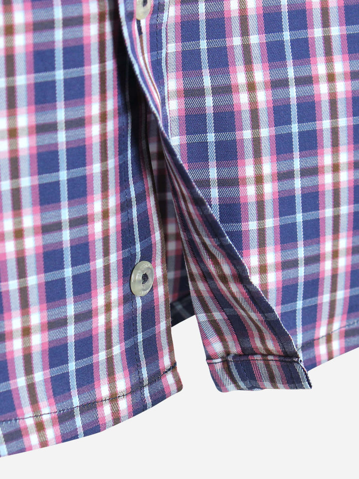 Pink & Blue Casual Check Shirt