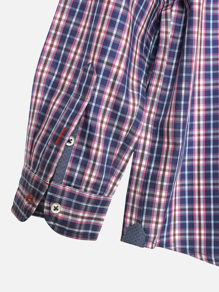 Pink & Blue Casual Check Shirt