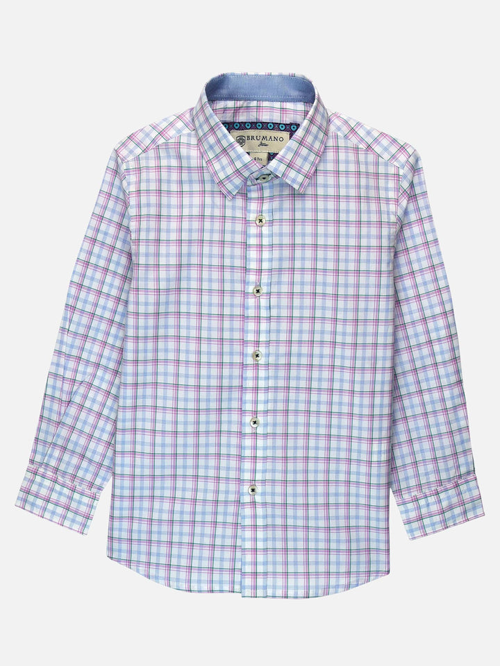 Pink Casual Check Shirt Brumano Pakistan