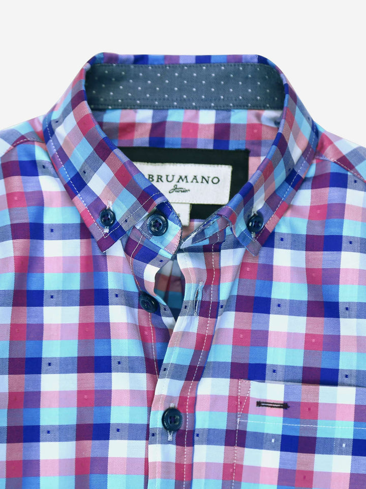 Pink Gingham Casual Shirt Brumano Pakistan