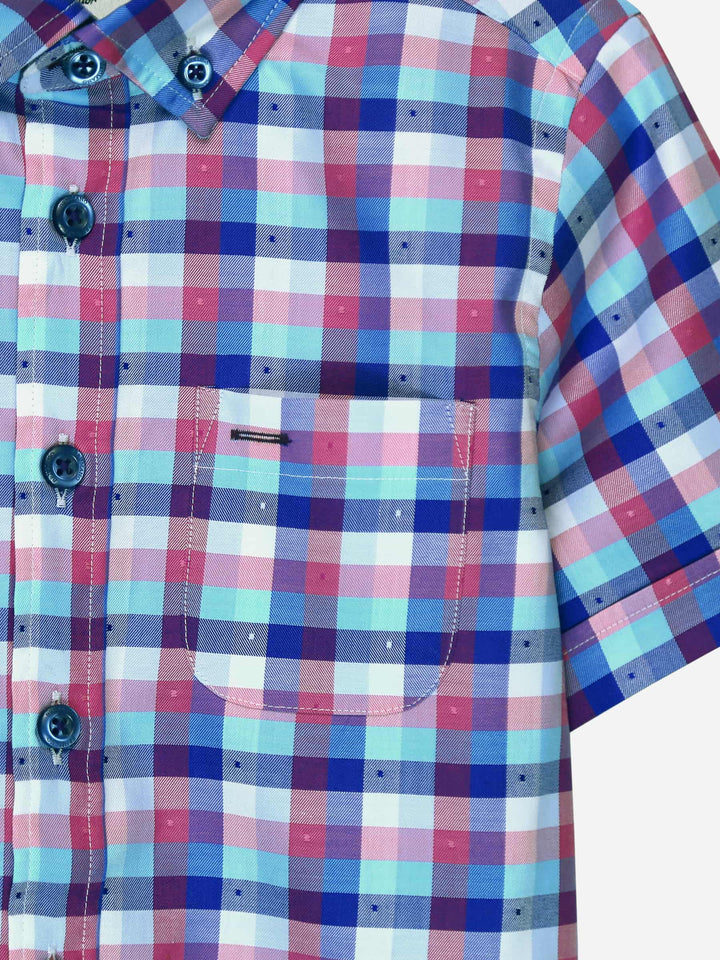 Pink Gingham Casual Shirt Brumano Pakistan